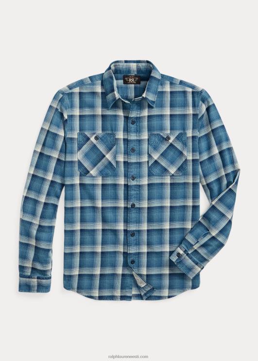 Ralph Lauren mehed ruuduline toimne töösärk PR0V1791 indigo/koor