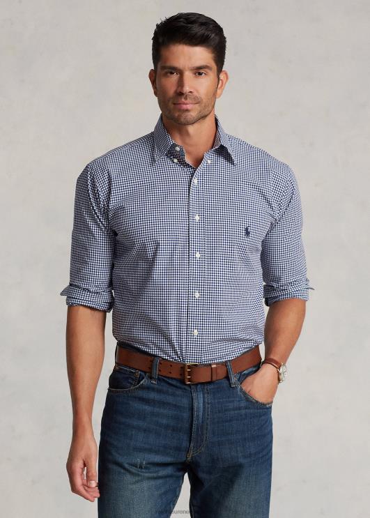 Ralph Lauren mehed ruuduline veniv poplinsärk PR0V1325 mereväe/valge