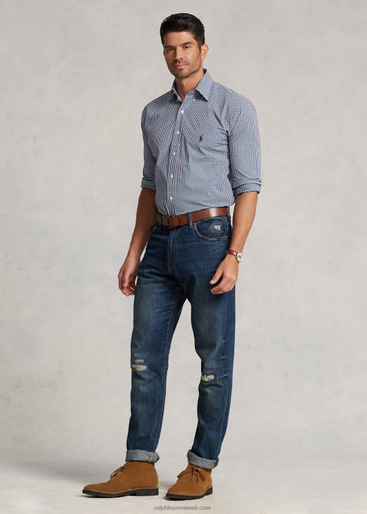 Ralph Lauren mehed ruuduline veniv poplinsärk PR0V1325 mereväe/valge