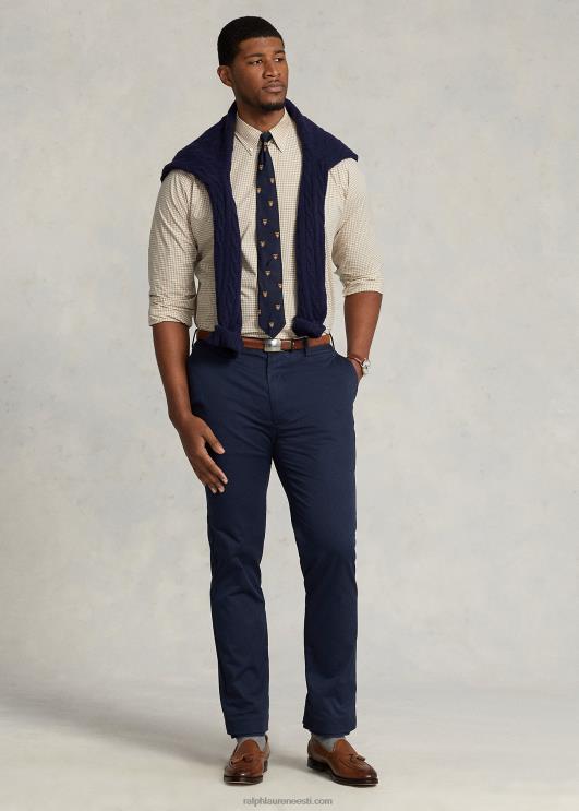 Ralph Lauren mehed ruuduline veniv poplinsärk PR0V1326 vintage khaki/valge