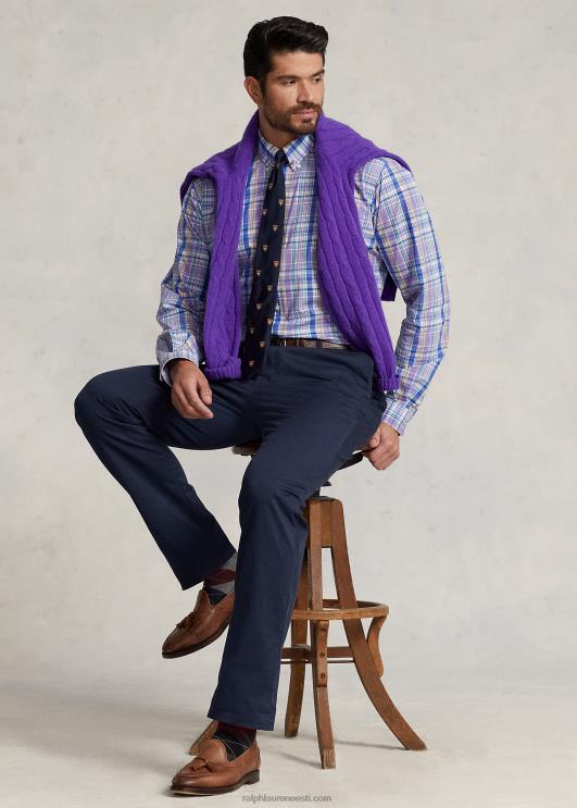 Ralph Lauren mehed ruuduline veniv poplinsärk PR0V1809 lilla/kollane multi