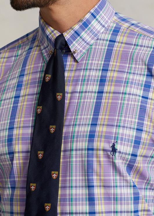 Ralph Lauren mehed ruuduline veniv poplinsärk PR0V1809 lilla/kollane multi