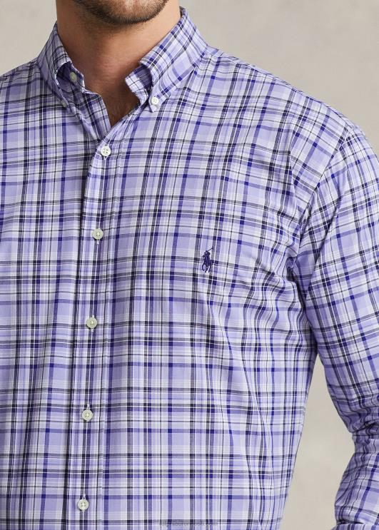 Ralph Lauren mehed ruuduline veniv poplinsärk PR0V1810 helesinine multi