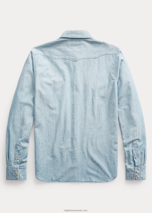 Ralph Lauren mehed slim fit chambray lääne särk PR0V1716 davey pesu