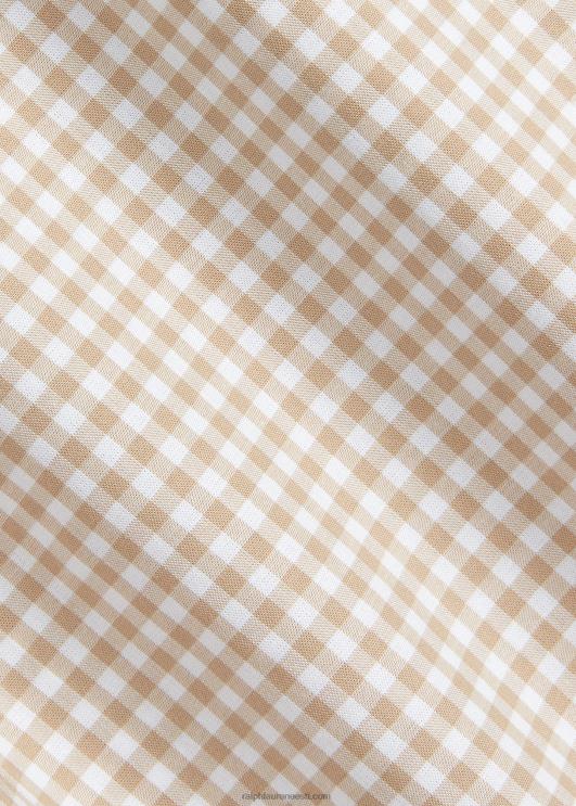 Ralph Lauren mehed slim fit hõlmikpuust veniv poplinsärk PR0V814 vintage khaki/valge