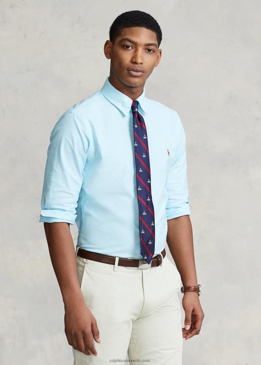 Ralph Lauren mehed slim fit stretch oxfordi särk PR0V605 egeuse sinine