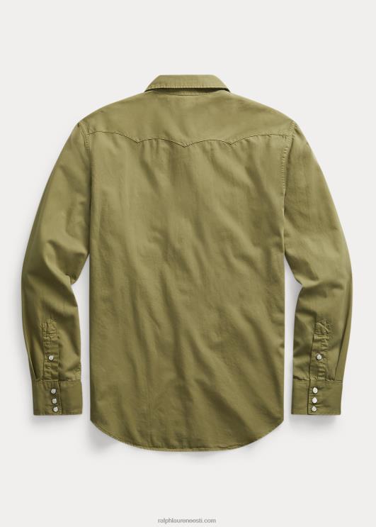 Ralph Lauren mehed slim fit twill lääne särk PR0V1742 oliivikarva