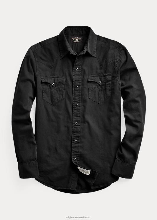 Ralph Lauren mehed slim fit twill lääne särk PR0V1745 must