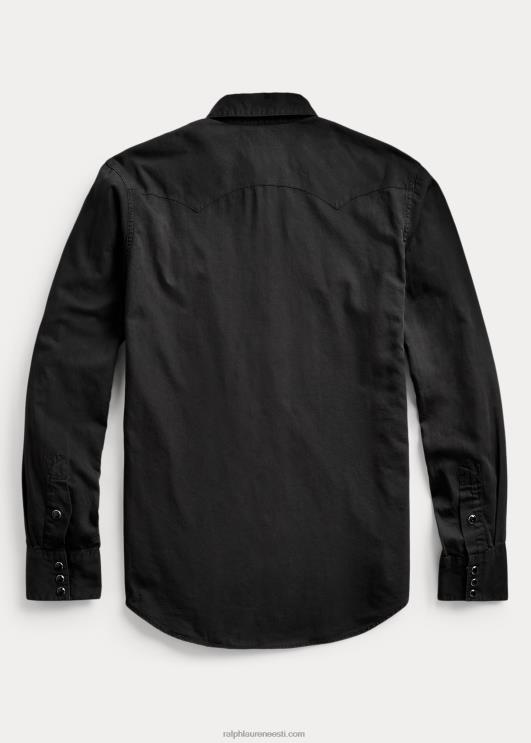 Ralph Lauren mehed slim fit twill lääne särk PR0V1745 must