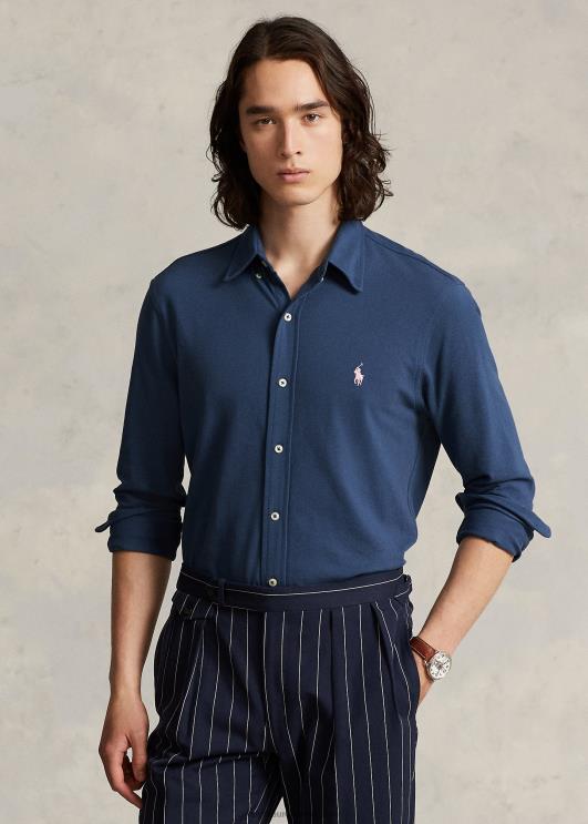 Ralph Lauren mehed suleline võrksärk PR0V415 vana kuninglik