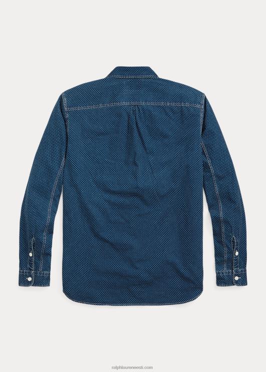 Ralph Lauren mehed täpiline kootud töösärk PR0V1771 tume indigo