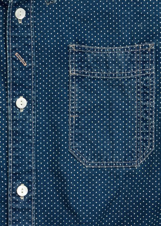 Ralph Lauren mehed täpiline kootud töösärk PR0V1771 tume indigo