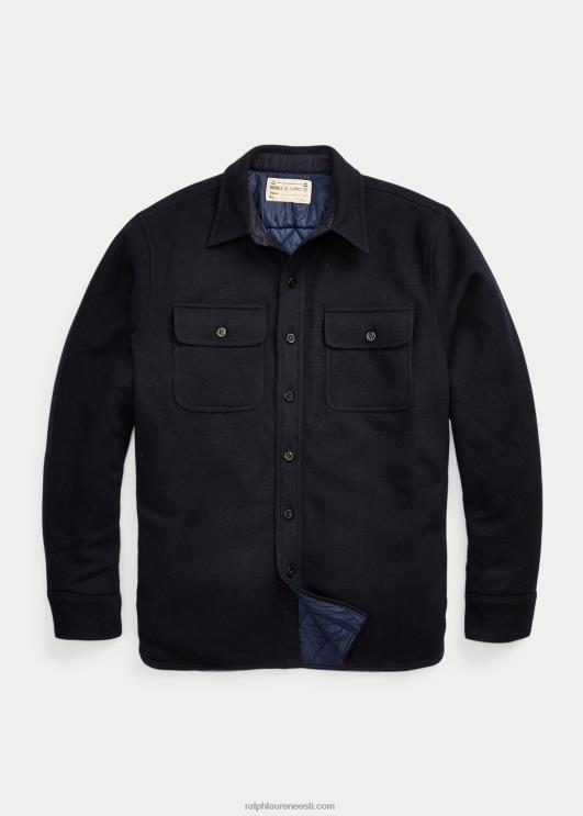 Ralph Lauren mehed tepitud villane meltoni pealissärk PR0V1794 mereväe sinine