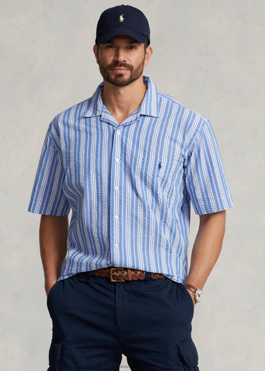 Ralph Lauren mehed triibuline seersickeri särk PR0V1476 sinine/valge