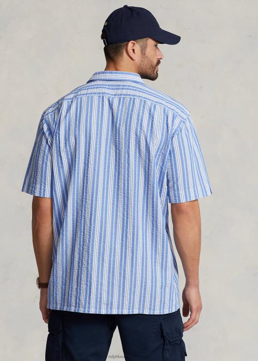 Ralph Lauren mehed triibuline seersickeri särk PR0V1476 sinine/valge