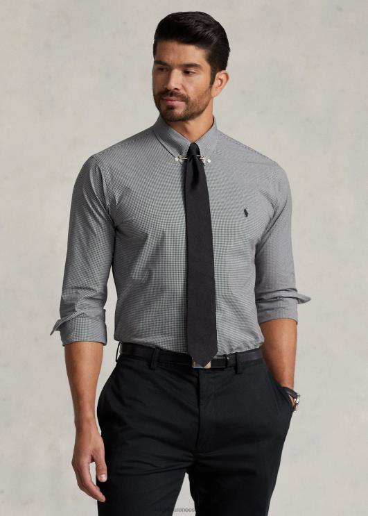 Ralph Lauren mehed veniv popliinsärk PR0V1505 must/valge kontroll