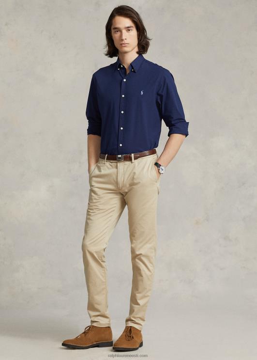 Ralph Lauren mehed veniv poplinsärk – sobib hästi PR0V366 Newporti merevägi