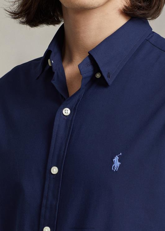 Ralph Lauren mehed veniv poplinsärk – sobib hästi PR0V366 Newporti merevägi
