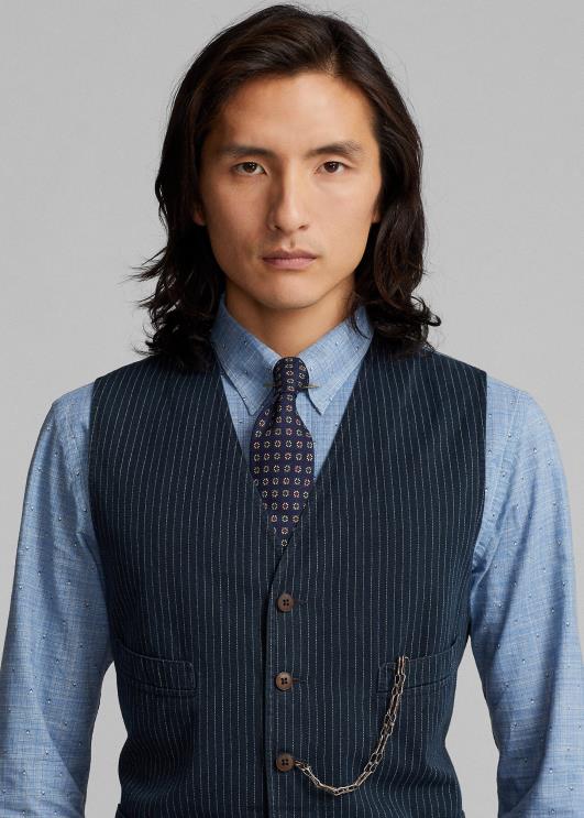 Ralph Lauren mehed triibuline kalasabavest PR0V1746 indigo pinstripe