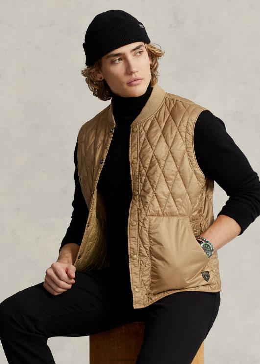Ralph Lauren mehed vetthülgav tepitud vest PR0V1199 kõrbe khaki