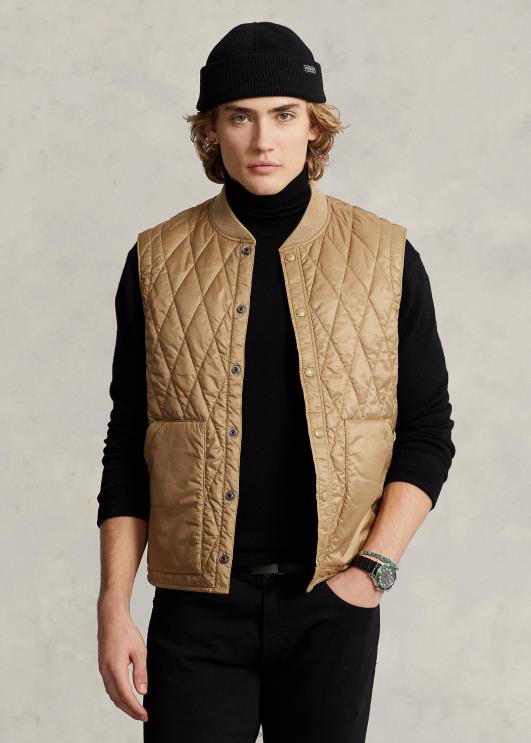 Ralph Lauren mehed vetthülgav tepitud vest PR0V1199 kõrbe khaki