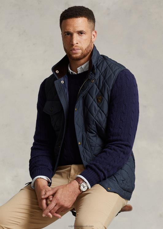 Ralph Lauren mehed vetthülgav tepitud vest PR0V1926 kolledži merevägi