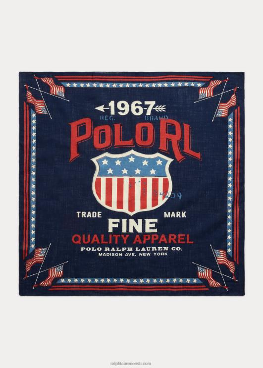 Ralph Lauren mehed americana logo puuvillane bandanna PR0V2458 mereväe multi