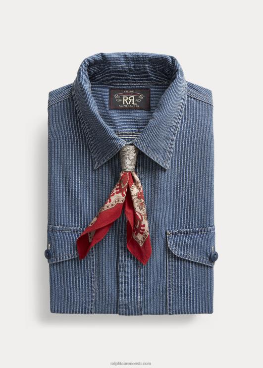 Ralph Lauren mehed graveeritud bandanna liugur PR0V8902 hõbedane