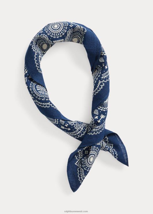Ralph Lauren mehed logo puuvillane bandanna PR0V5486 indigo/koor