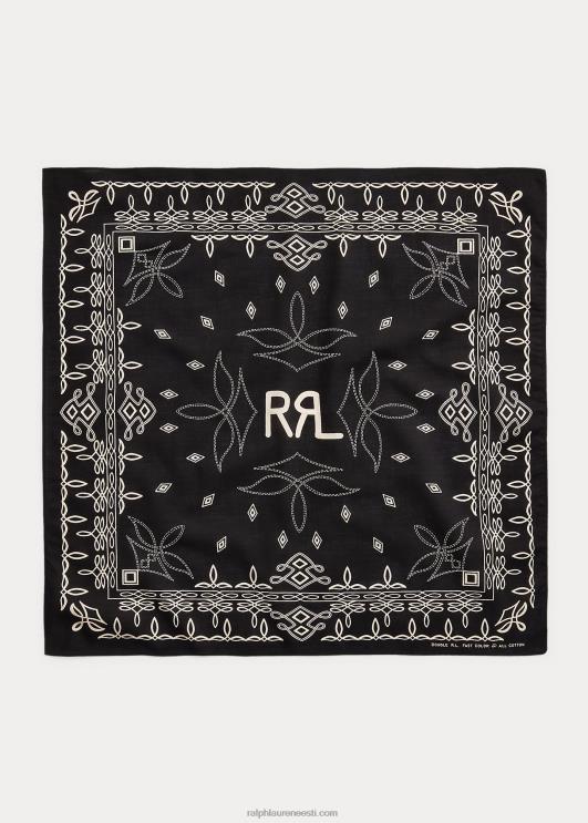 Ralph Lauren mehed logo puuvillane bandanna PR0V8860 must/kreem