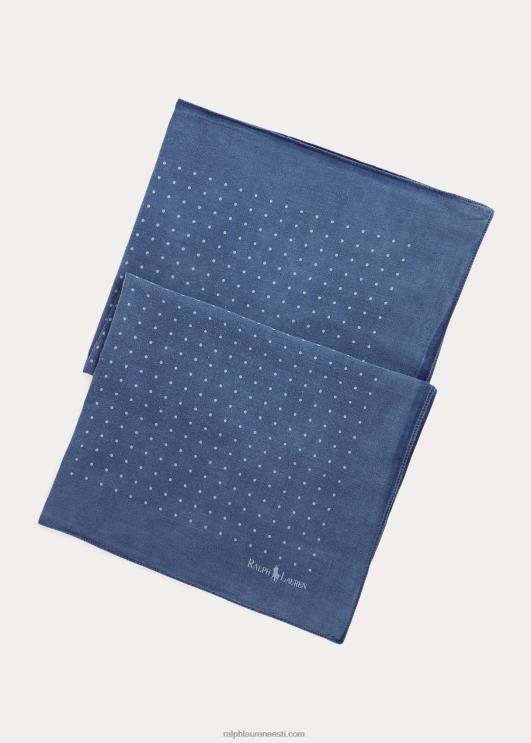 Ralph Lauren mehed täpiline puuvillane bandanna PR0V2469 indigo täpp