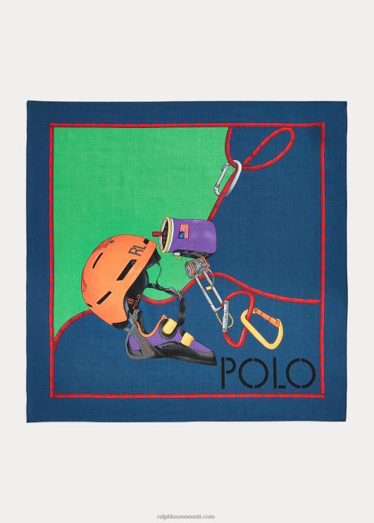Ralph Lauren mehed villa-siidist graafiline bandanna PR0V2527 roheline/mereväe multi
