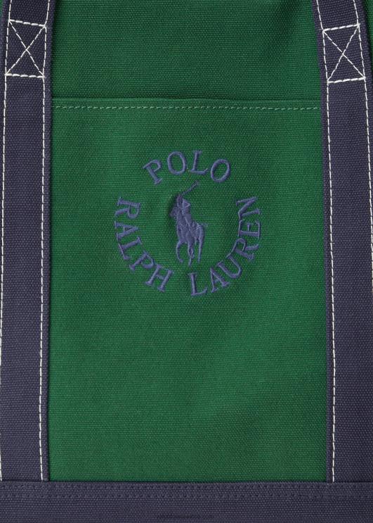 Ralph Lauren mehed logoga tikitud lõuendist duffeel PR0V2480 newporti merevägi/uus mets