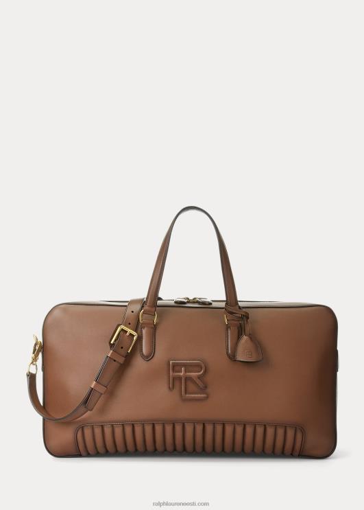 Ralph Lauren mehed tepitud poleeritud vasikanahast duffel PR0V8937 kastan