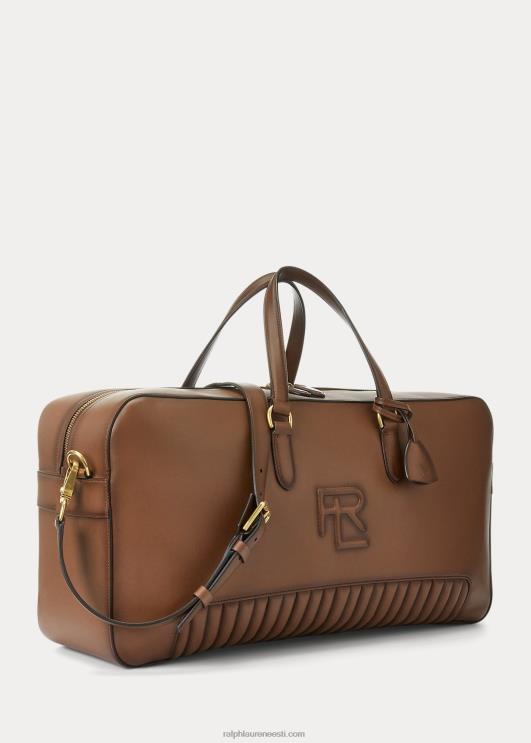 Ralph Lauren mehed tepitud poleeritud vasikanahast duffel PR0V8937 kastan