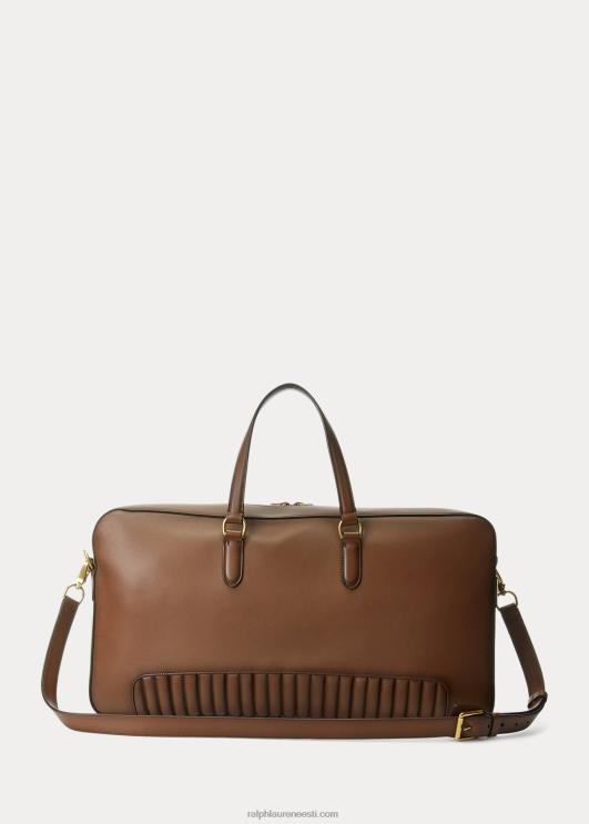Ralph Lauren mehed tepitud poleeritud vasikanahast duffel PR0V8937 kastan