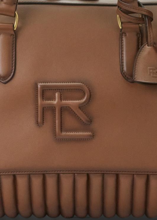 Ralph Lauren mehed tepitud poleeritud vasikanahast duffel PR0V8937 kastan