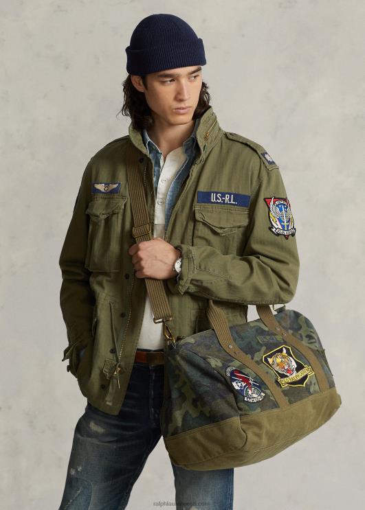 Ralph Lauren mehed tiigriplaastriga lõuendist duffel PR0V8766 camo