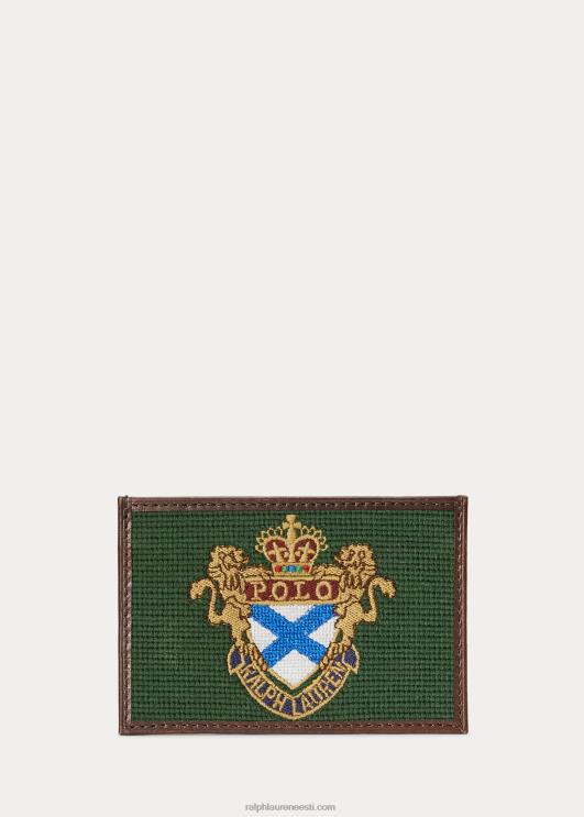 Ralph Lauren mehed crest nõelotsaga kaardiümbris PR0V2756 roheline