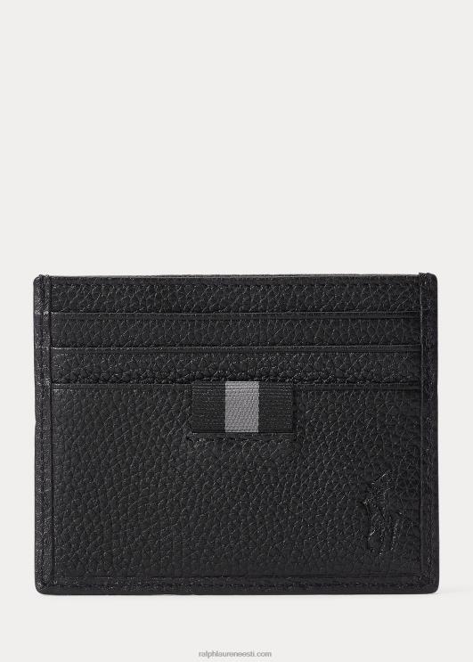 Ralph Lauren mehed kiviklibuga nahast kaardikohver PR0V2574 must