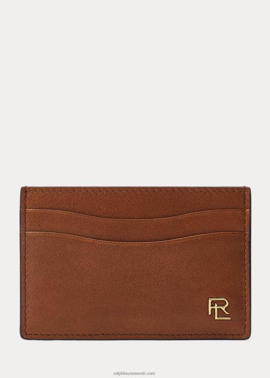 Ralph Lauren mehed metallist tahvel nahast kaardikohver PR0V9031 kastan