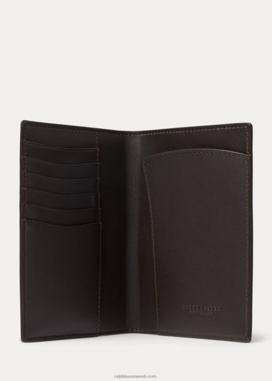 Ralph Lauren mehed poleeritud vasikanahast passikohver PR0V9002 kastan