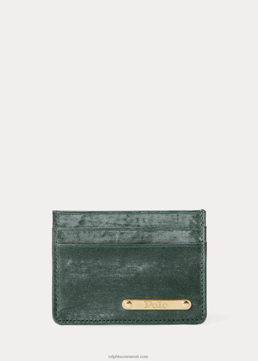 Ralph Lauren mehed valjadest nahast kaardikohver PR0V2550 briti võidusõiduroheline
