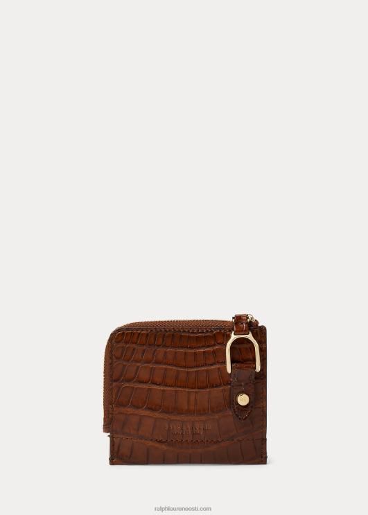 Ralph Lauren mehed welingtoni alligaatori tõmbkaardi ümbris PR0V9003 konjak