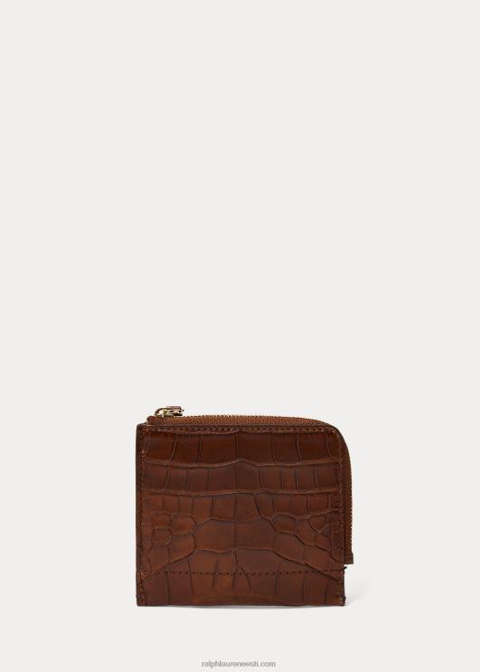 Ralph Lauren mehed welingtoni alligaatori tõmbkaardi ümbris PR0V9003 konjak