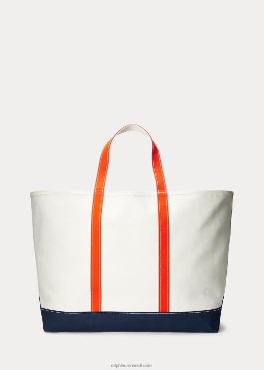 Ralph Lauren mehed logo-plaastriga lõuendikangas PR0V2406 tekipesu valge