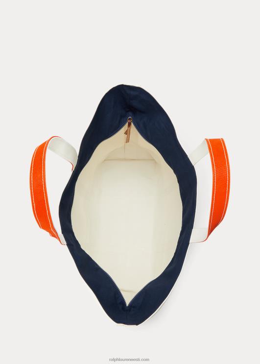 Ralph Lauren mehed logo-plaastriga lõuendikangas PR0V2406 tekipesu valge