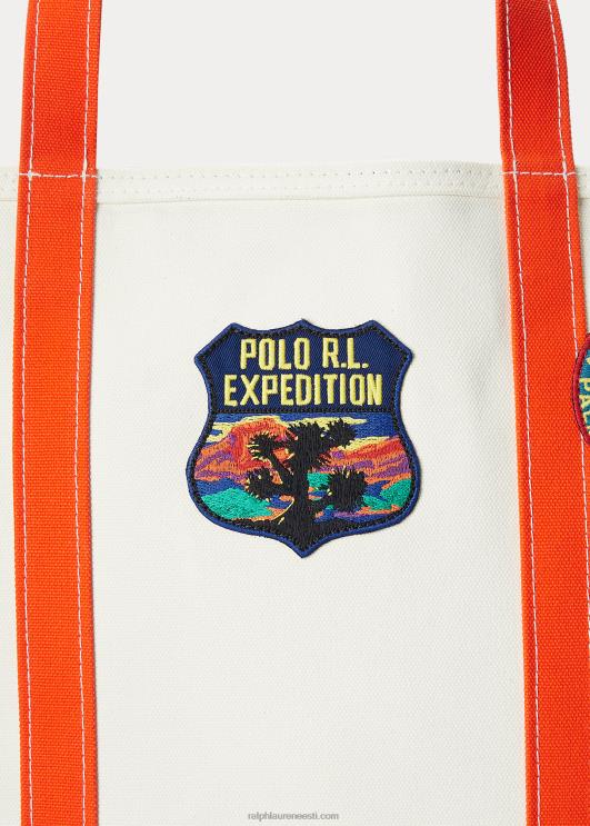 Ralph Lauren mehed logo-plaastriga lõuendikangas PR0V2406 tekipesu valge