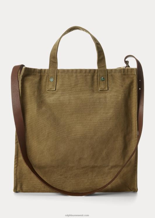 Ralph Lauren mehed logoga lõuend puusepa kandik PR0V8827 khaki