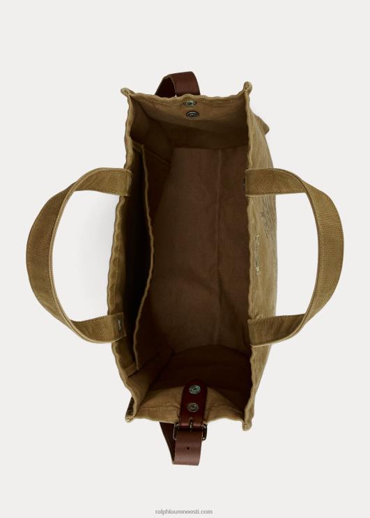 Ralph Lauren mehed logoga lõuend puusepa kandik PR0V8827 khaki